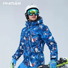 PHMAX Winter Ski Jacke Männer Halten Warme Outdoor Snowboard Jacke Frauen Winddicht Wasserdicht Thermische Skating Skifahren Mantel Kleidung