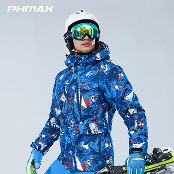 

PHMAX Winter Ski Jacket Men Keep Warm Outdoor Snowboard Jacket Women Windproof Waterproof Thermal Skating Skiing Equipment