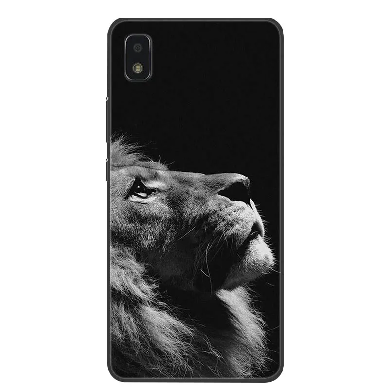 Black Soft Silicon TPU Phone Cover with Cat Design - Compatible with Sharp Aquos Wish Phones