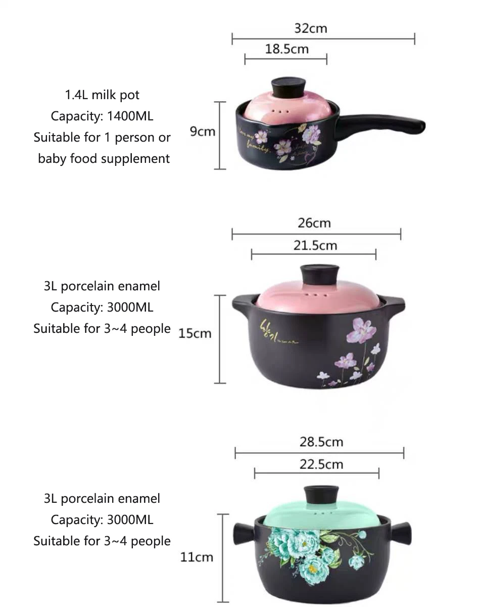 Керамическая кастрюля Мультиварка суп газ Бытовая керамика каменная кастрюля огненная устойчивость к высокой температуре суп, каша горшок