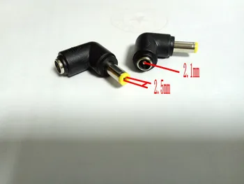 

2pcs Right Angle DC Power 5.5mmx2.1mm Female to 5.5mmx2.5mm Male Adapter New
