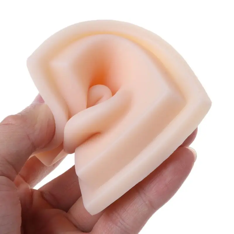  Human Soft Silicone Left Ear Model Life Size Acupuncture Study Practice Tool Teaching Resources For - 4000134372556