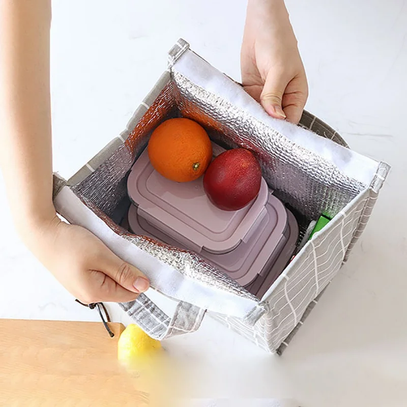 Сумка для покупок Bento, утолщенная большая изоляционная сумка, Корейская Водонепроницаемая Портативная сумка для ланча, сумка из алюминиевой фольги, изоляционная сумка