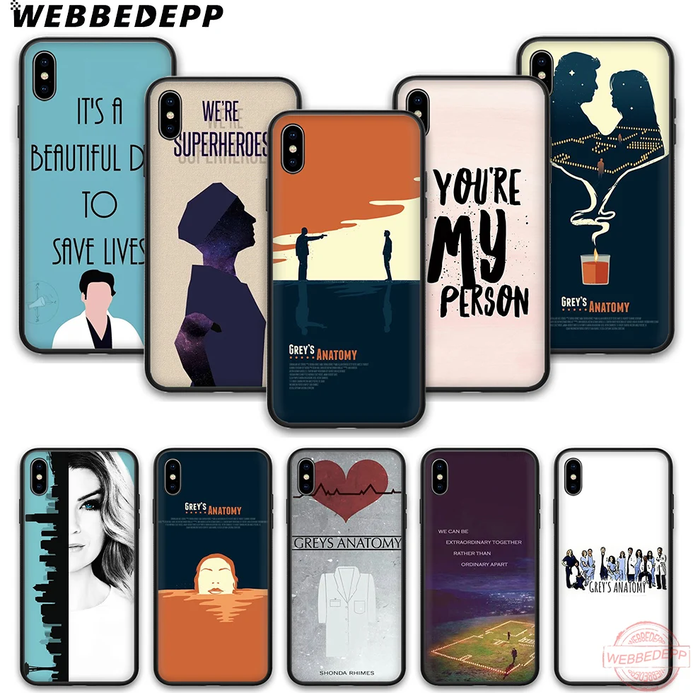 WEBBEDEPP TV gray anatomy Soft Silicone TPU Phone Case for iPhone 5 6 7 8 Plus X XS XR Max 11proMax |