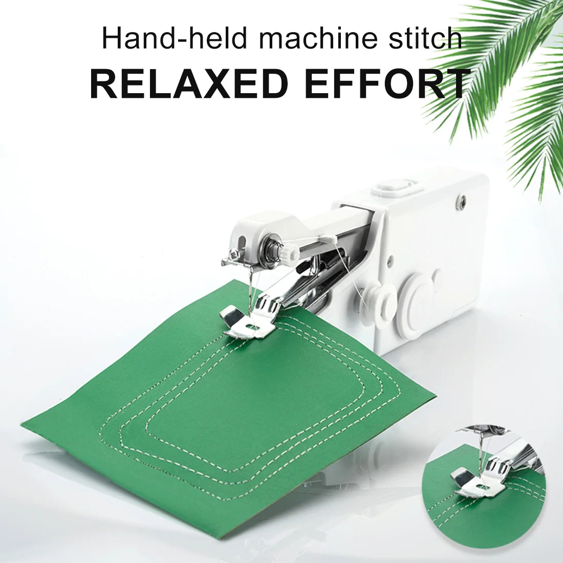 Portable Household Mini DIY Handheld Sewing Machine Quick Stitch Sew Needlework Cordless Clothes Fabrics Sewing Machine
