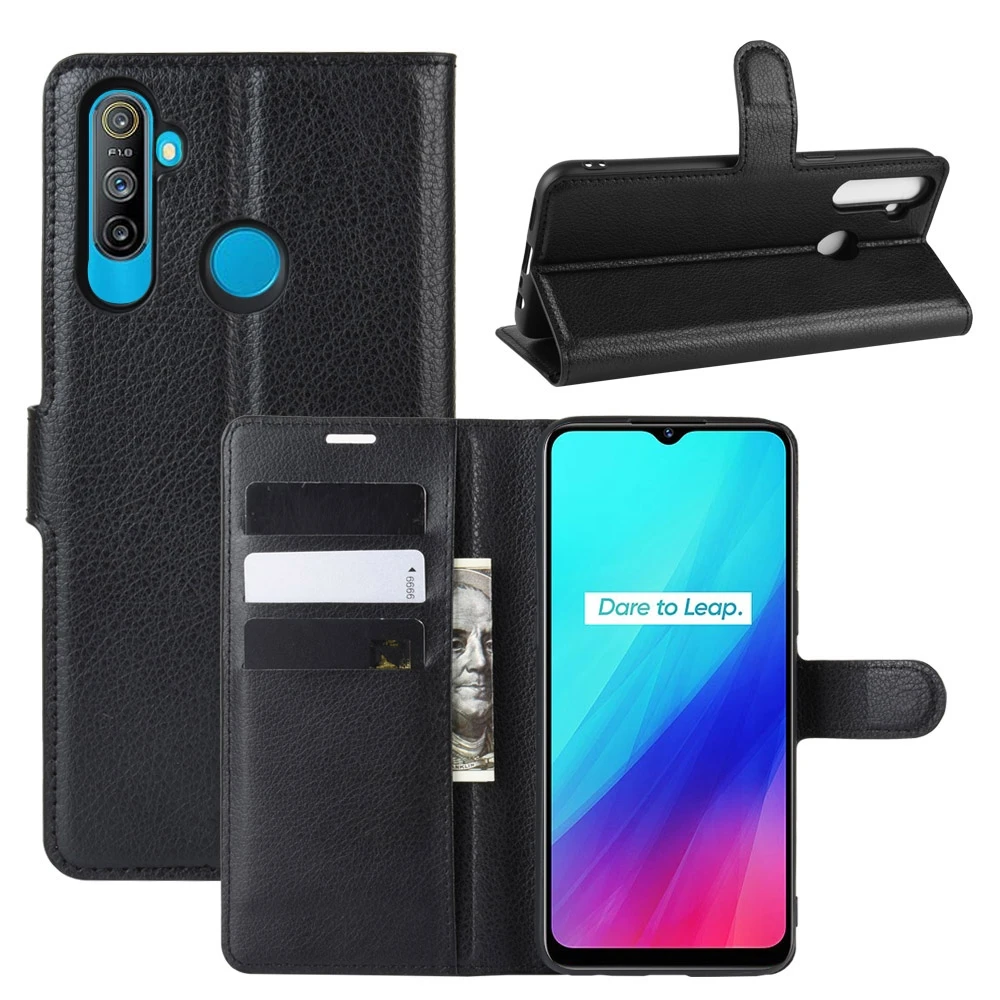 Защитный чехол для OPPO Realme C3 3 горизонтальный откидной Чехол с отделениями карт