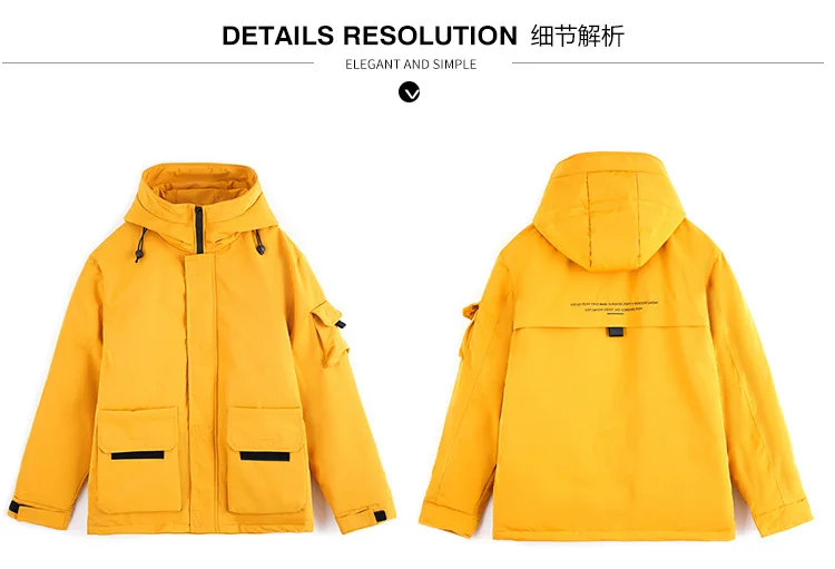 Thicken Winter Down Hooded Jacket Men Light Down Coat For Men Hoodies Parka Coat 3XL Down Parka Male Overcoat JK-836