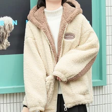 JMPRS Winter Hairy Jacket Women Warm Loose Coats All Match Faux  Wool Japan Cute Thick Student  Oversize Female Clothes New 2021