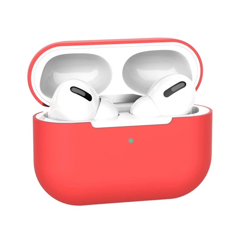 Силиконовый чехол, защитный чехол для Apple AirPods Pro, TPU, Bluetooth наушники, мягкий силиконовый чехол для Air Pods 3, защитный чехол s - Цвет: Red