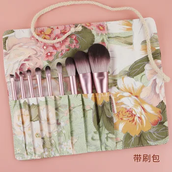 

New Style Pudding 9 Branch Makeup Brush Beginners Makeup Set Full Set Small Grape Brush Suit Cangzhou Production Powder Brush