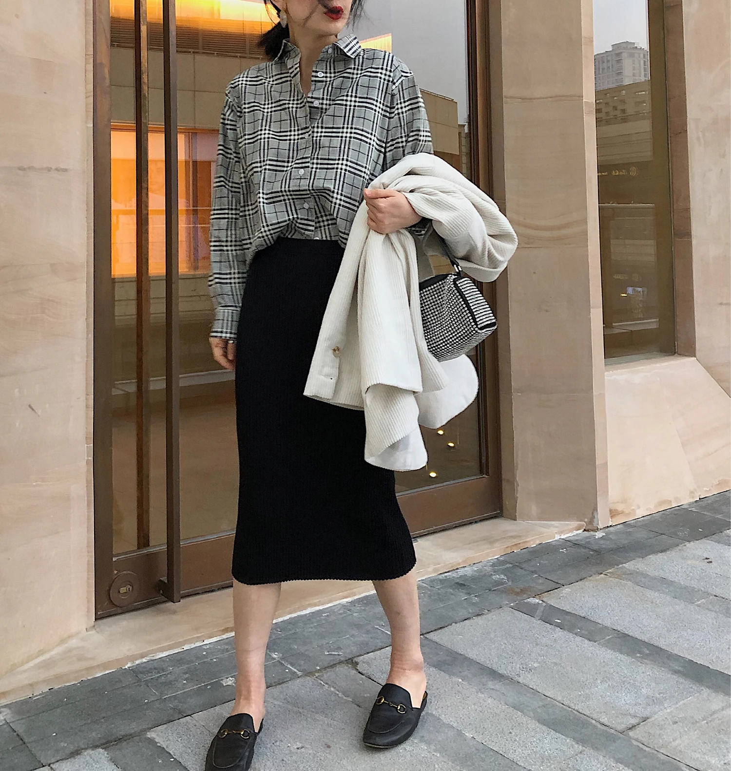 Высокая талия юбка женская однотонная черная белая Повседневная Офисная Женская юбка эластичная юбка