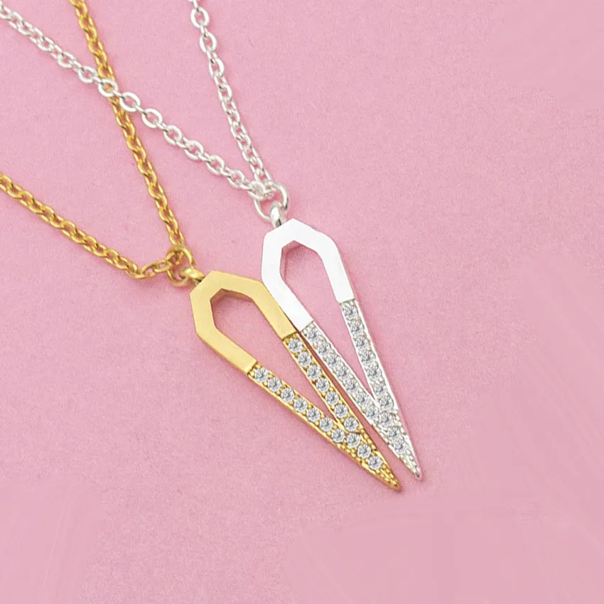 2020 Панк CZ остроконечное ожерелье для женщин и мужчин ювелирные изделия