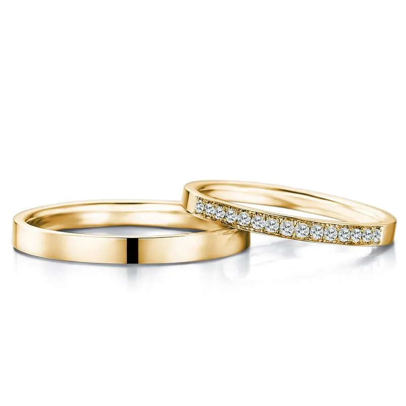 

18K Gold Proposal Marriage Gang Drill Ring Couple Ring Diamond Ring Women's Genuine Product Customizable Platinum Rose Gold Coup