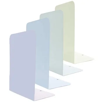 

Metal Bookends,4 Pairs/8 Pieces Heavy Duty Bookends for Shelves Heavy Books, Anti-Slip Design Book Stopper for azines