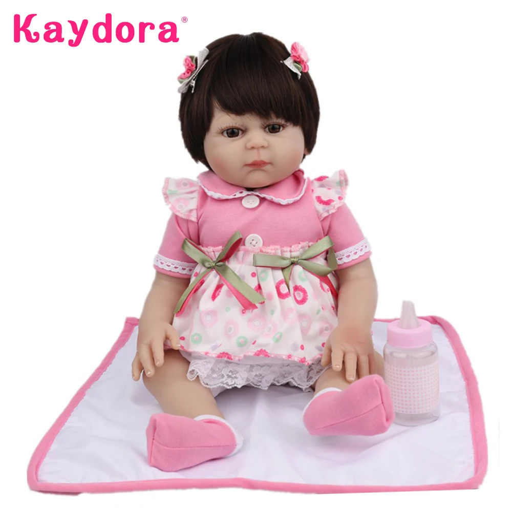 18-дюймовые силиконовые куклы Reborn Baby Alive Bebe Boneca мягкие виниловые ванны для малышей