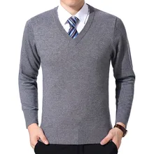 2019 autumn new wool sweater men's sweater long sleeve v-neck solid color urban wild thick warm long-sleeved men's pullover 2019 autumn new wool sweater men's sweater long sleeve v-neck solid color urban wild thick warm long-sleeved men's pullover