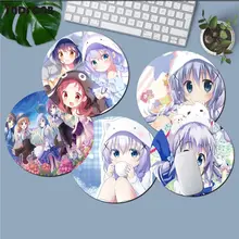 Is The Order A Rabbit Hoto Kokoa Kafuu Chino round Mouse pad PC Computer mat Anti-Slip Laptop PC Mice Pad Mat gaming Mousepad