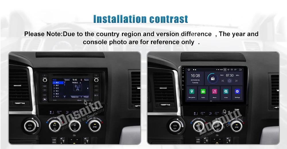 Dasaita автомобильный радиоприемник 10," сенсорный экран Android 9,0 для Toyota Tundra 2007-2013 Sequoia 2008- gps навигация Bluetooth MP3
