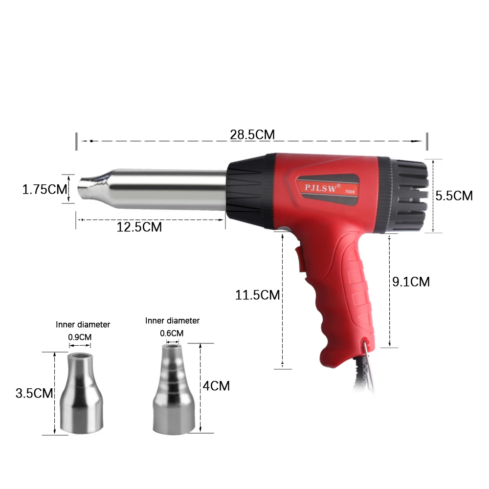 PJLSW пластиковый сварочный горячий воздушный пистолет 700B 700 Вт 220 В термостат горячий воздух воздуходувка Тепловая пушка нагреватель Пайка для автомобильного бампера