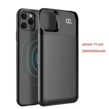 

Magnetic Wireless Charging iphone 11 case 5500mAh Power bank case чехол на айфон 11 /11 pro /11 pro max batterie externe
