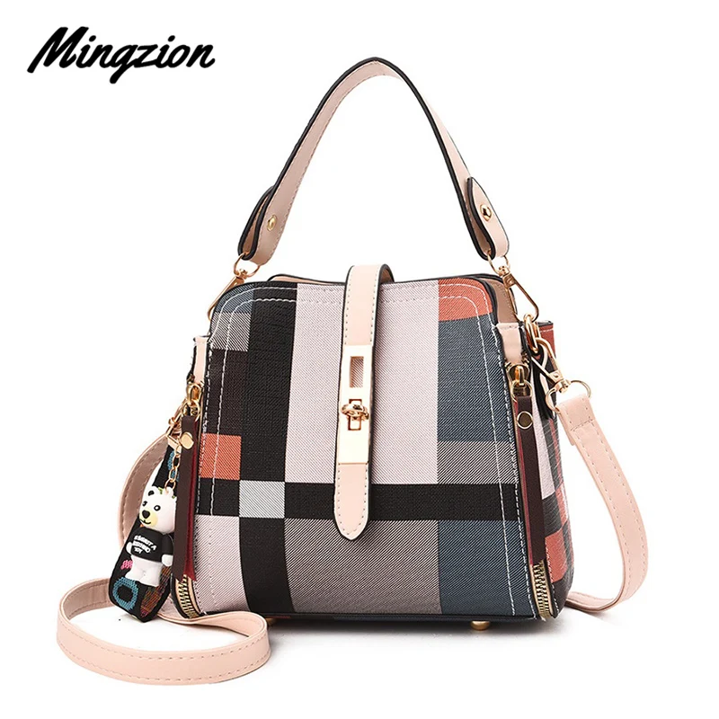 

Mingzion Small Women Bag Fashion Handbag Shoulder Bag Designer Splicing Color Block Female Messenger Bags Casual 2019 Hot Sale