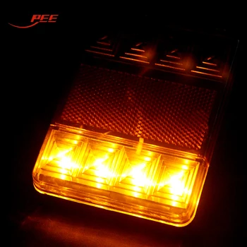 

LEEPEE Truck Pickup Trailer Tail Light Assembly Universal Warning Lights Tailights Lamps 8 LED Car Accessories Rear Parts DC 12V