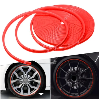 

Car Wheel Protector Rim Sticker Moulding Strip Hub Trim Tire Rims Hub Guard Rubber Strip Exterior Car Styling Auto Accessories