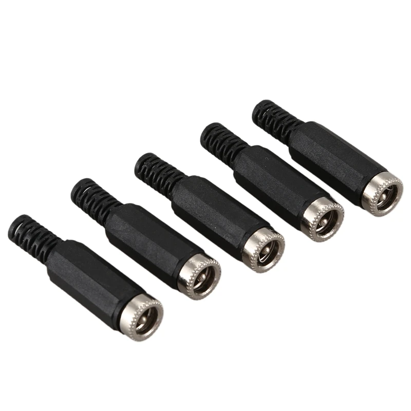 

2.1mm x 5.5mm DC Power Female Plug Socket Jack Adapter Connector 5pcs