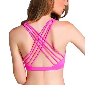 

Summer Push Up Bra Sexy Cross Bra Women Wire Free Fitness Bra Bandage Top Wear New