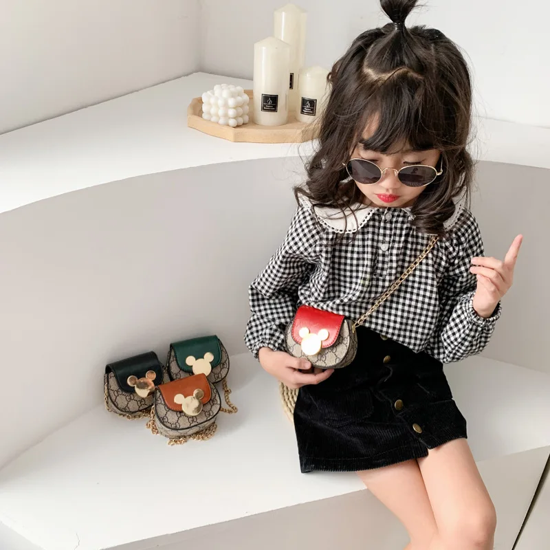 

2020 Spring And Summer Korean-style Children Printed Shoulder Bag GIRL'S-Style Hobos Girls Western Style Princess Shoulder Bag F