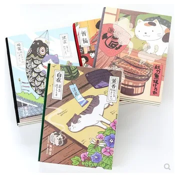 

Cute Creative Japanese Cat Notebook Planner Agenda Diary Hard Cover Yearly Monthly Planning Paper Pocket Journal Stationery Gift