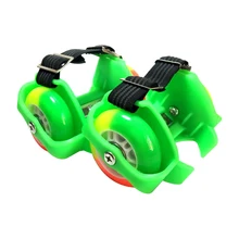 2 шт. мигающие колеса ролики на пятку PU Регулируемая детская обувь унисекс Подарочные ролики уличная прочная забавная игрушка