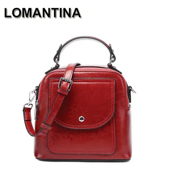 

LOMANTINA Fashion Genuine Leather Women Bag Women's Handbag Lady's luxury Designer Satchel Crossbody Bags For Women ToteS
