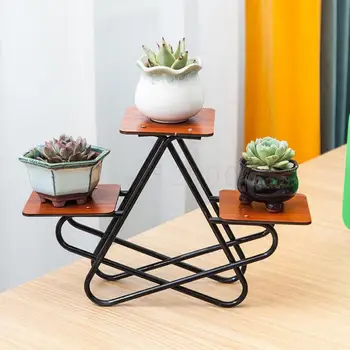 

9999 Multilayer Desktop Fleshy Flower Frame, Wrought Iron Multi-purpose Indoor Tv Ark Flowerpot Wearing A Few Sitting Room