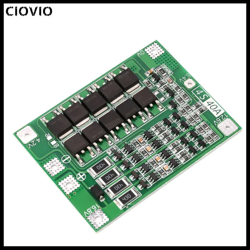 4S 40A литий-ионная батарея 18650 зарядное устройство PCB плата защиты BMS с балансом для бурильного двигателя 14,8 в 16,8 в Lipo модуль