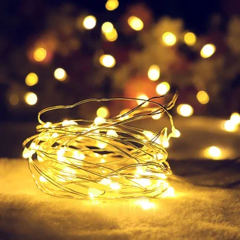 10 20 30LED Snaar Licht Koperdraad String Lamp Vakantie Outdoor Fairy Licht Voor Garland Christmas Party Thuis Bruiloft Decoratie