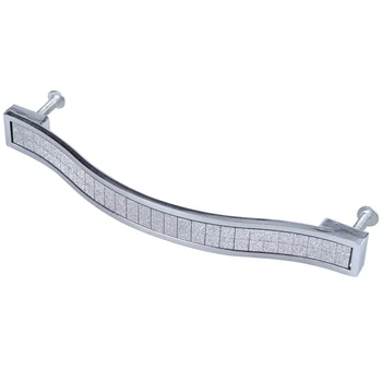 

10 x Crystal Furniture Handle Bar Grip Handle Kitchen Cabinet Drawer Door Handles Silver 128mm