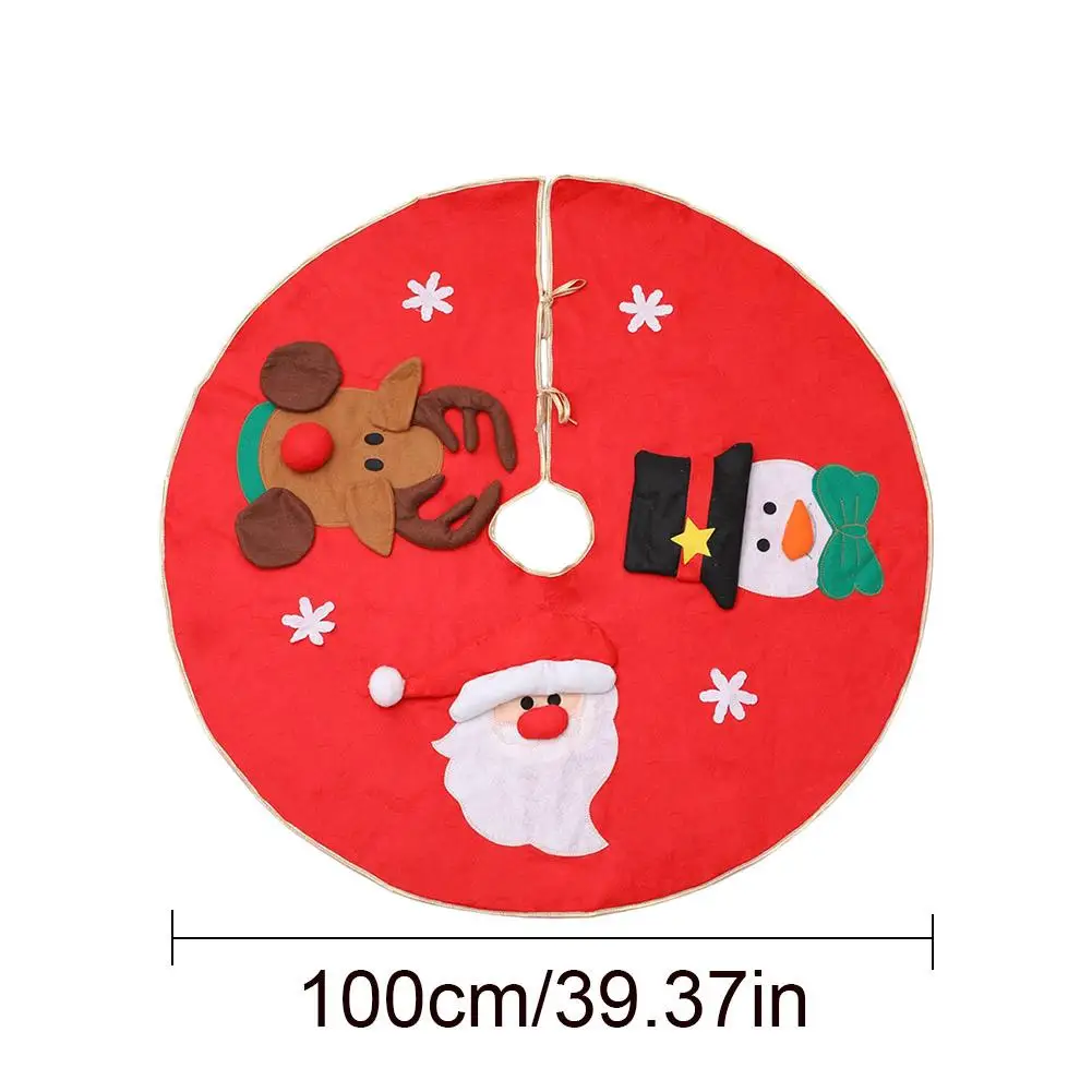 Christmas Tree Skirt Christmas Holiday Party Decoration For Shopping Mall Hotel Home Christmas Deer Cart Round Carpet Tree Skirt