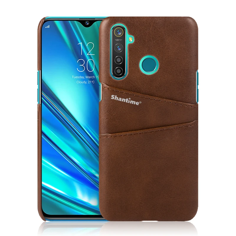 Brown Для OPPO Realme 5 Pro чехол для телефона OPPO Realme Q чехол для OPPO Realme XT PU кожаный чехол для OPPO Realme X2 чехол - Цвет: Brown