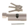 90mm Cylinder Lock With Thumb Turn Aluminum Body Brushed Finish Lock Core Euro Profile Cylinder ► Photo 3/6