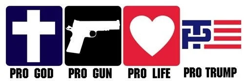 Для американского винила Pro God Pro Gun Pro Life PRO Trump бампер наклейка(консервативный гоп Кристиан Патриот