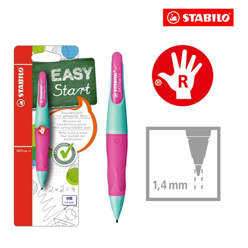 Porte-mine STABILO EASYergo 3.15 - Ergonomique Pour Enfants Droitiers, Mine 3.15 Mm Résistante