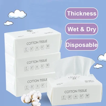 

50/100pcs Disposable Makeup Wipes Deep Clean Face Towel Travel Cotton Facial Cleansing Cotton Tissue