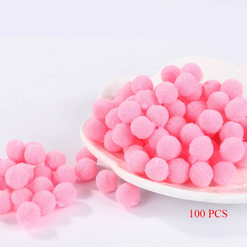 

Creative Christmas Mini Fluffy Soft Pompons Handmade Indergarten Toys Pompon Home Gifts Decor DIY Sewing Crafts Supplies