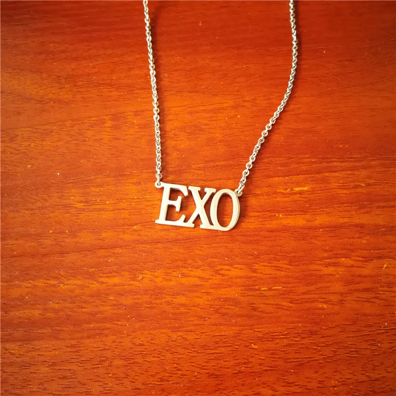 

Youpop KPOP EXO Album Baekhyun Choker Chanyeol Sehun Pendant DO D.O. Name Letter Necklace Chain Jewelry Accessories KAI Boy Girl