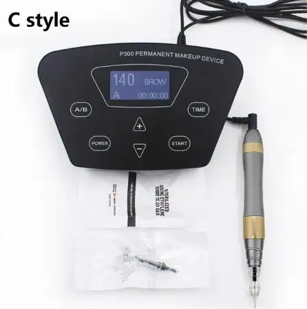 Black box C Style Для перманентного макияжа бровей губ DIY набор с иглой татуировки профессиональная роторная насадка для татуировочной машины - Цвет: Black box C Style