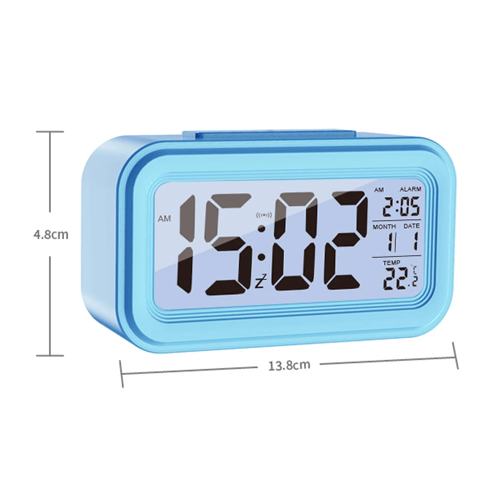 Настольный цифровой будильник с термометром Повтор будильника Ночной светильник большой ЖК-дисплей умные часы