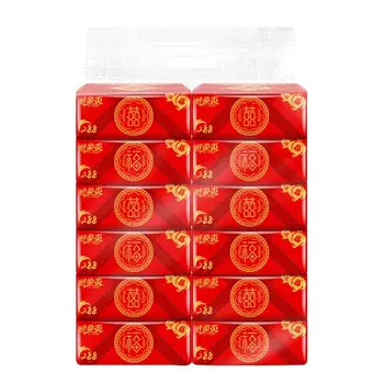 

12 Bag of Healthful Napkin Retentive 3-layer Tissue Dry Wet Facial Towel Natural Bamboo Pulp Face Cleaning Towel Soft