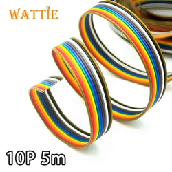 Linha dupont/linha plana a cores/arco íris/linha plana fc 10p / 20p 2.54 5m