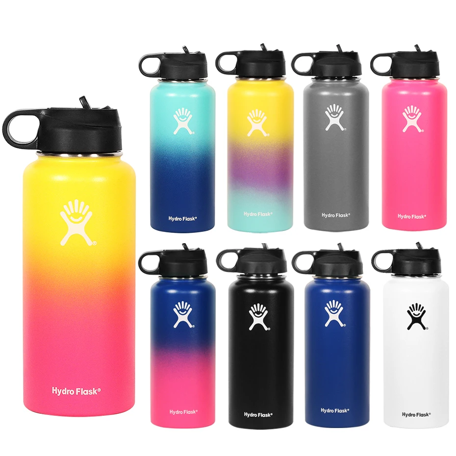 

Hot Hydro Flask 18OZ 32OZ Stainless Steel Water Bottle Hydro Flask Water Bottle Vacuum Insulated Wide Mouth Travel Portable 32oz